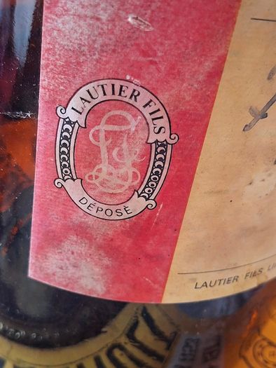 Lautier Fils amber glass demijohn bottle, Postage Available or Collection