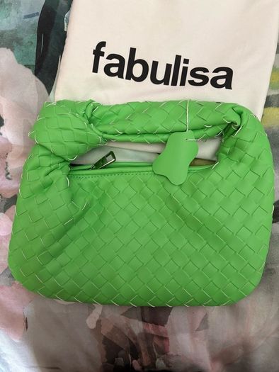 Fabulisa green clutch bag