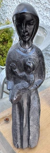 Black Madonna and child statue