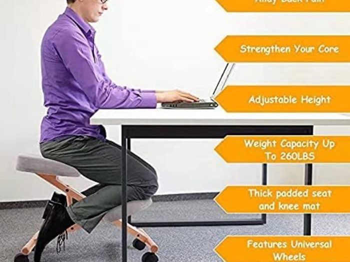 Adjustable ergonomic kneeling stool