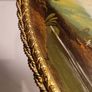 Vintage Oil on Board in a Decorative Metal Gilded Frame Image 10