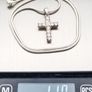 CZ Silver Cross On Gold Plated 925 Chain Image 9