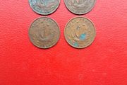 4 British Halfpennies