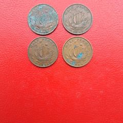 4 British Halfpennies