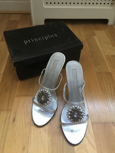 Bespoke Designer / Vintage High Silver Sandals