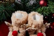 baby reindeer slippers bnwt
