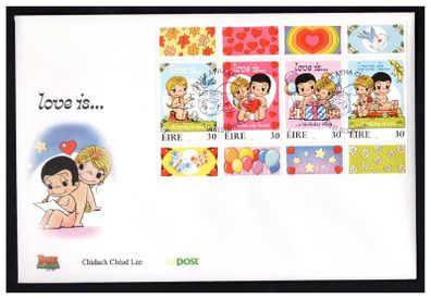 1998 Ireland Greetings 30p Booklet Pane Commemorative Stamps An Post First Day Cover (FDC). Hibernian HP106.