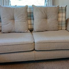 Oatmeal 3 seater couch from Sienna Home Furnishings - 1 year old