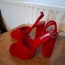Red Platform Heels. Size 38 Image 2