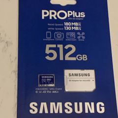 Samsung PRO Plus SD Card, 512 GB micro SD NEW
