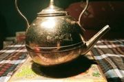 Small Ornamental Brass Teapot.