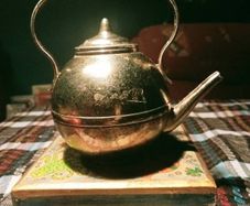 Small Ornamental Brass Teapot.