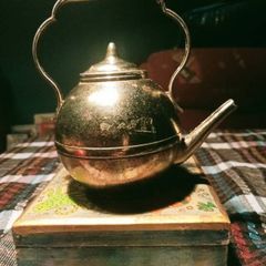 Small Ornamental Brass Teapot.
