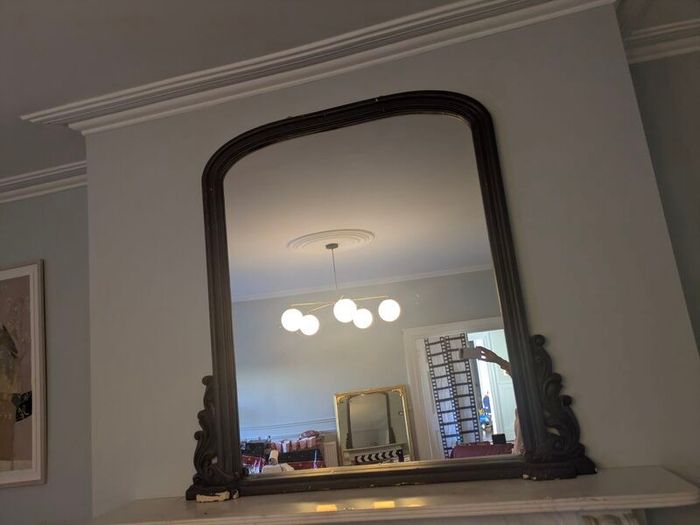 Antique Over Mantle Mirror