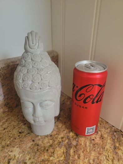 small concrete buddah decor piece