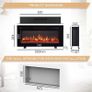 NEW SALE | Wilton 3 in 1 Electric Fireplace, Freestanding, Wall Mounted, Recessed, 9 Colour Flame Effect, Media Wall Compatible Image 6