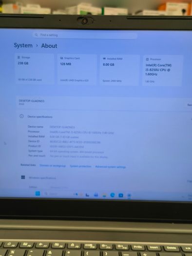 Lenovo V330-15 Intel Core i5 8th Gen 15.6" 8GB RAM 256GB SSD Windows 11 Pro