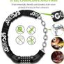 Bike Locks Heavy Duty/Bicycle Chain/Cycling Lock (14 Colors) 5-Digits Codes Resettable 100,000 Codes for Bike Cycle, Moto, Door, Gate Fence 830mm Length(Black) Image 7