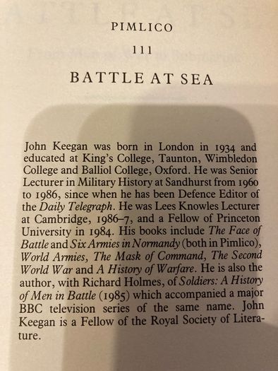 War Book:'Battle At Sea.From Man-Of-War to Submarine'