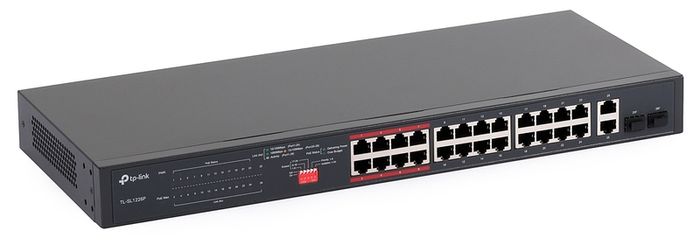 TP-Link TL-SL1226P 24-Port 10/100Mbps 2-Port Gigabit Unmanaged PoE+ Switch