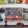 54 Pcs On-Wall Tool Equipment Holding Pegboard Home DIY Garage Organiser DIY w/ 50 Pegs 2 Shelves (FREE POSTAGE) Image 2