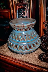 Italian Blue Rimini vase