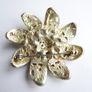 Vintage Gold Tone Metal Rhinestone Flower Pin Brooch Image 5