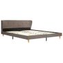 Bed Frame Taupe Fabric 150x200 cm Image 2