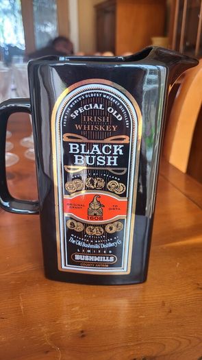 black bush jug