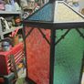 Large old metal and glass lampshades Image 2