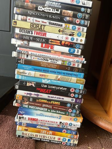 DVDs Approximately 85 individual DVDs