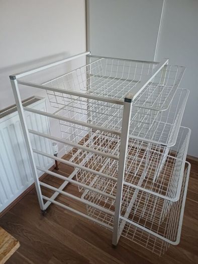 Metal Basket Drawer Storage Unit