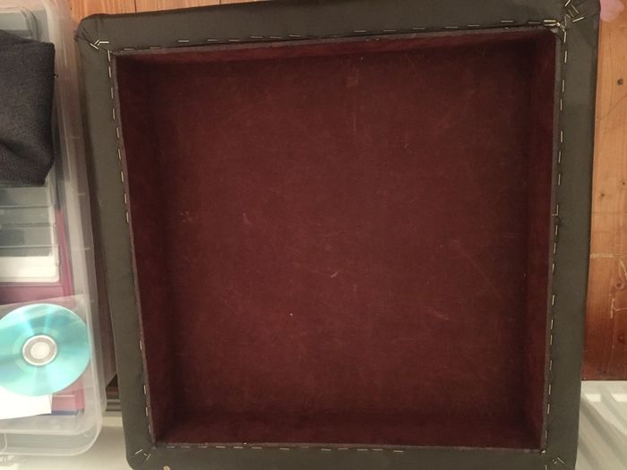 storage boxes and two seats