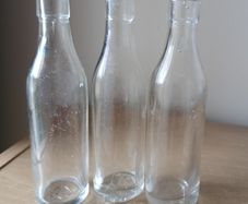 Lot of 3 small vintage Power whiskey bottles