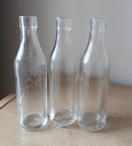 Lot of 3 small vintage Power whiskey bottles