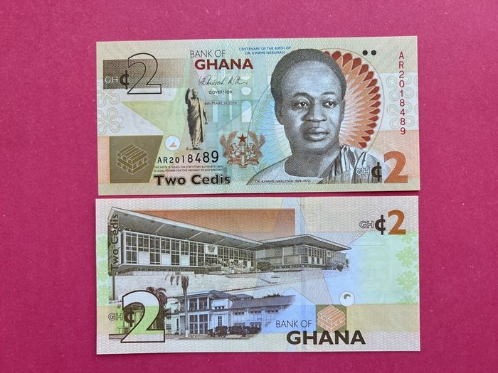 Ghana  2 Cedis  2010. ( UNCIRCULATED ) Commemorative. Issue. Pick  37aa.