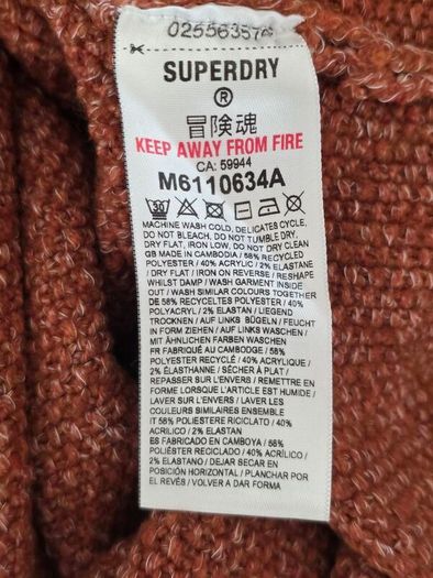 Superdry Men's Chunky Raglan Jumper Size 2xl xxl