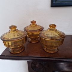 vintage Amber glass