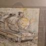 Framed Watercolour of A8 Class Loco train Image 3