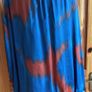Blue and brown long sleeve blouse silk blend made in italy size 20 oversized includes postage Image 4