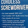 Cordless Screwdriver with 4 attachments Image 6