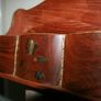 Vintage Letter Holder Handmade Wooden Paper Rack with Moorish Brass Inlays Office Desk Organiser 10,4" x 4" H-7" Image 7