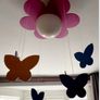 Flower Lampshade with butterfly mobile for Girl's room Image 2