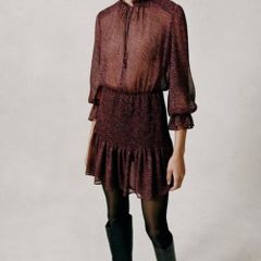 Animal print Zara Dress, long sleeve, size L, brand new with tag