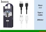 Type-C charging cable 3m Hoco 3Meter USB To Type-C cable 3Meter