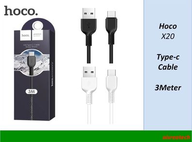 Type-C charging cable 3m Hoco 3Meter USB To Type-C cable 3Meter