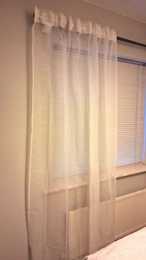 IKEA white sheer curtains