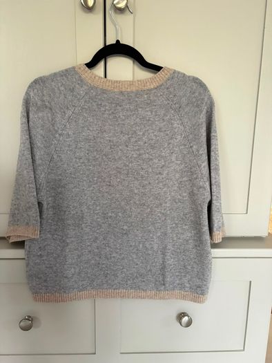 Designer Brand Costa Mani 100% cashmere grey and taupe jumper BRAND NEW
