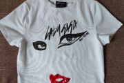 White Lady Gaga cropped top, size 8