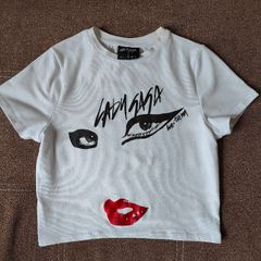 White Lady Gaga cropped top, size 8